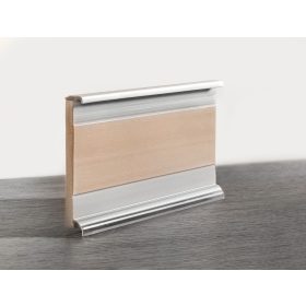 Ezüst vinyl szegélyléc - 58mm x 2500mm - 3.5mm befogadó